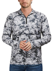 Men's Camo UPF 50 Sun Shirt Long Sleeve Quick Dry for Fishing