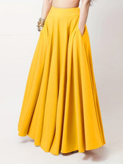 High Waist Pleated Maxi Skirt