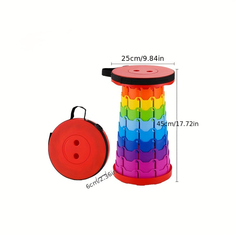 Portable Folding Telescopic Stool Lightweight Plastic Stool