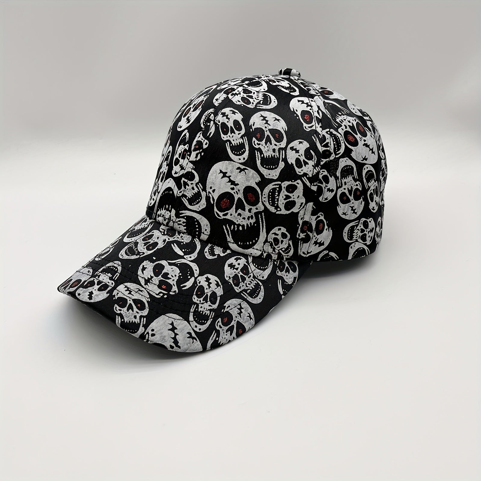 Skull Print Baseball Cap Y2K Vintage Sun Hat Men Unisex Dad Hats