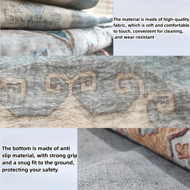 Geometric Printed Floor Rug Soft Non-slip Carpet
