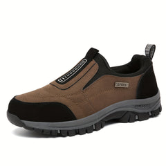 Thick Sole Slip On Hiking Shoes Shock Absorption Non Slip Sneakers