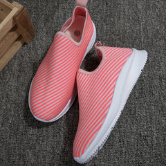 Women's Striped Breathable Sports Shoes Lightweight Travel Shoes