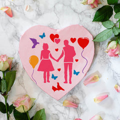 12pcs Romantic & Festive Stencil Set for Scrapbooking, Durable Craft Supplies
