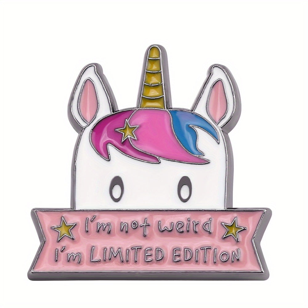 Cartoon Unicorn Enamel Brooch for Girls