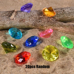 20pcs Colored Artificial Diamonds Diving Toys for Pool Use