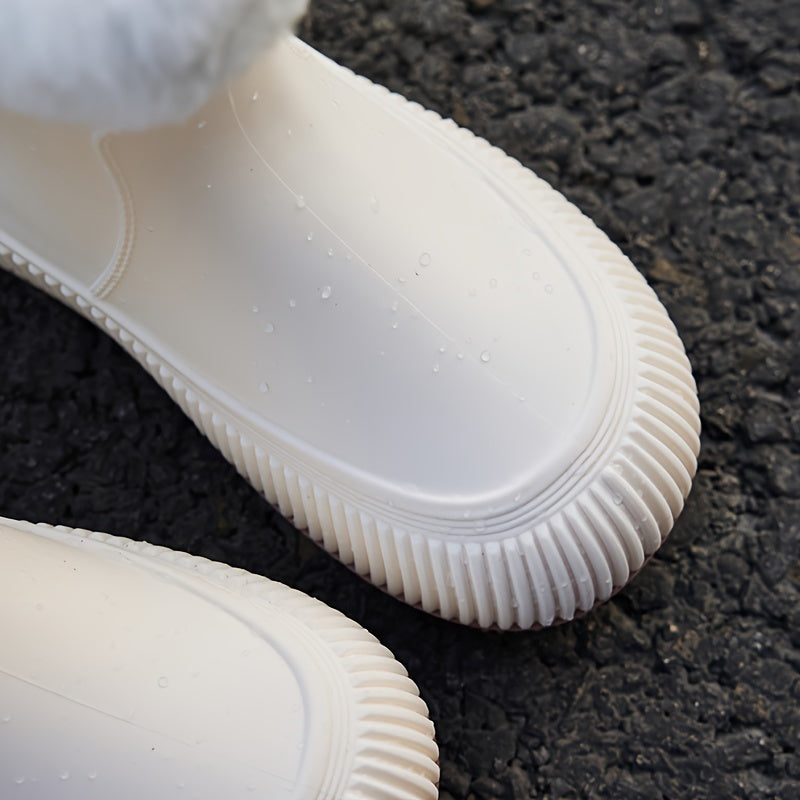 Thickened Warm Rain Boots Waterproof Short Boots Women's Rain Boots
