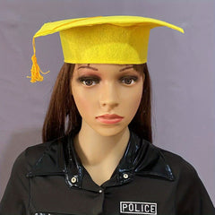 University Graduation Ceremony Hat Felt Bachelor Hat Tassel