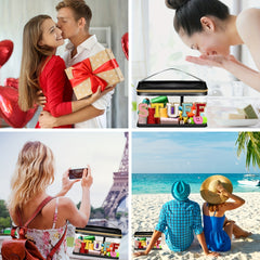 Chenille Letter Clear Makeup Bag Glitter Cosmetic Handbag