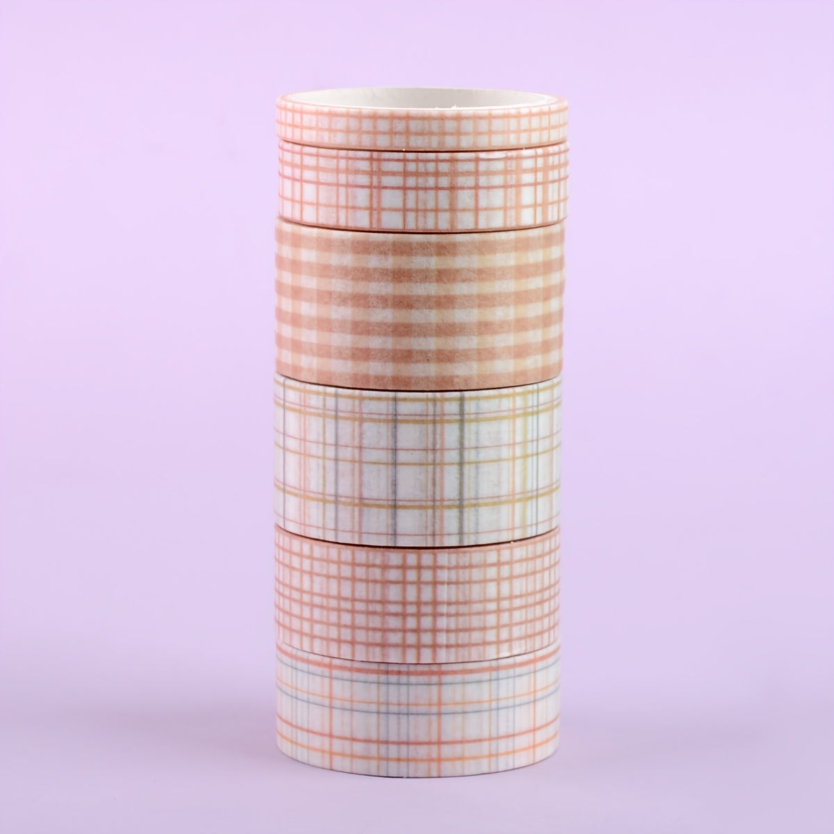 6pcs Japanese Washi Paper Plaid Tape DIY Crafting Set
