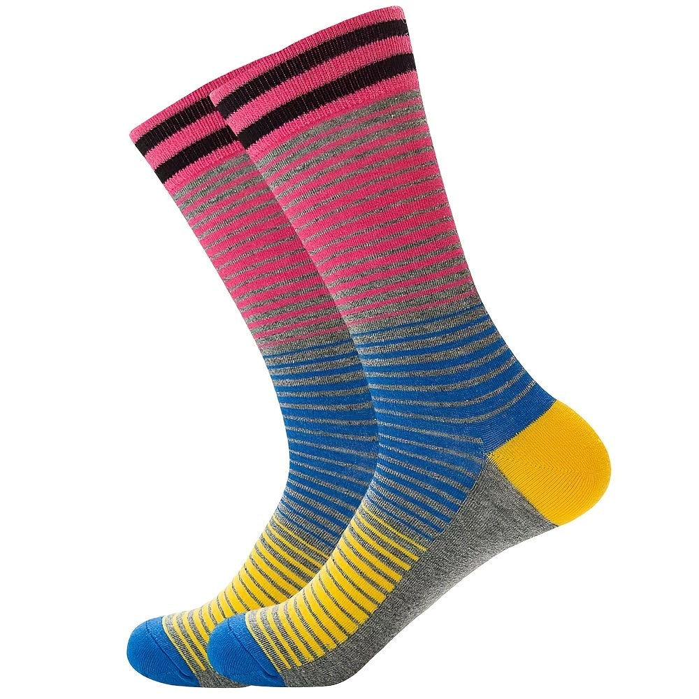 Stripe Colorful Street Calf Compression Socks Unisex