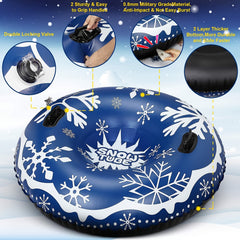 1pc Inflatable Snow Tube Heavy Duty Winter Outdoor Fun Snow Toy