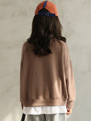 95% Cotton Girls Comfy Letter Print Long Sleeve Sweatshirt