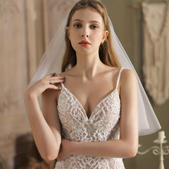 Double Layer Short Head Veil With Comb Mesh Veil Wedding Hair Accessories
