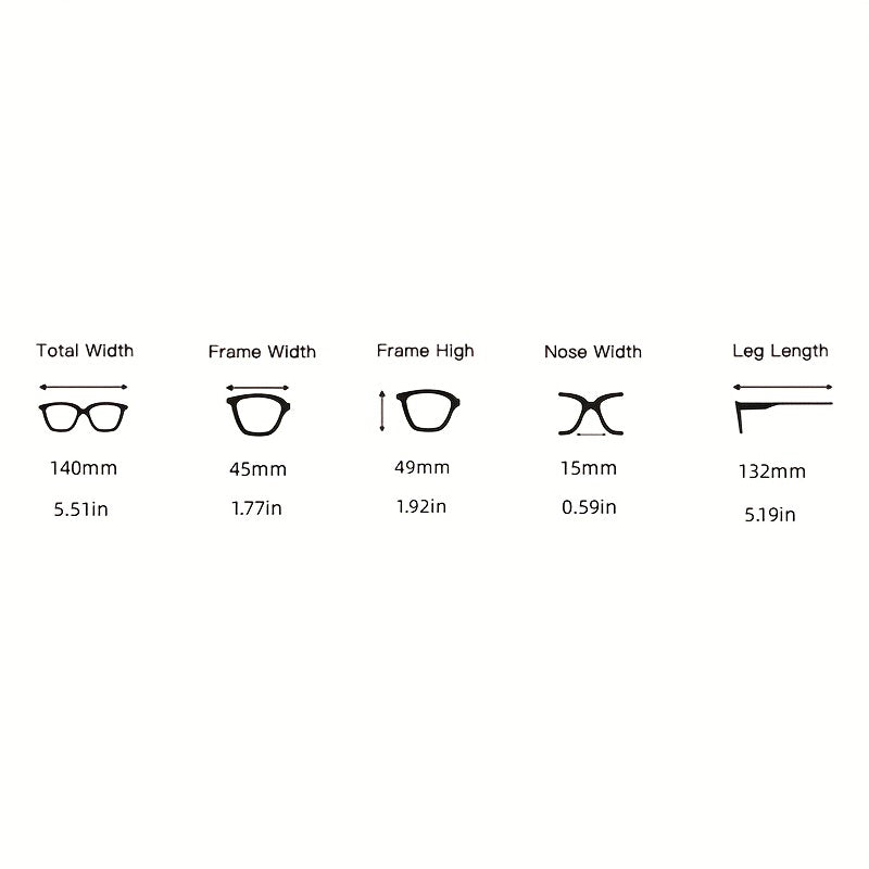 Oversized Square Sunglasses Minimalistic Thick Frame Glasses