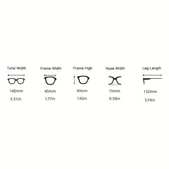 Oversized Square Sunglasses Minimalistic Thick Frame Glasses