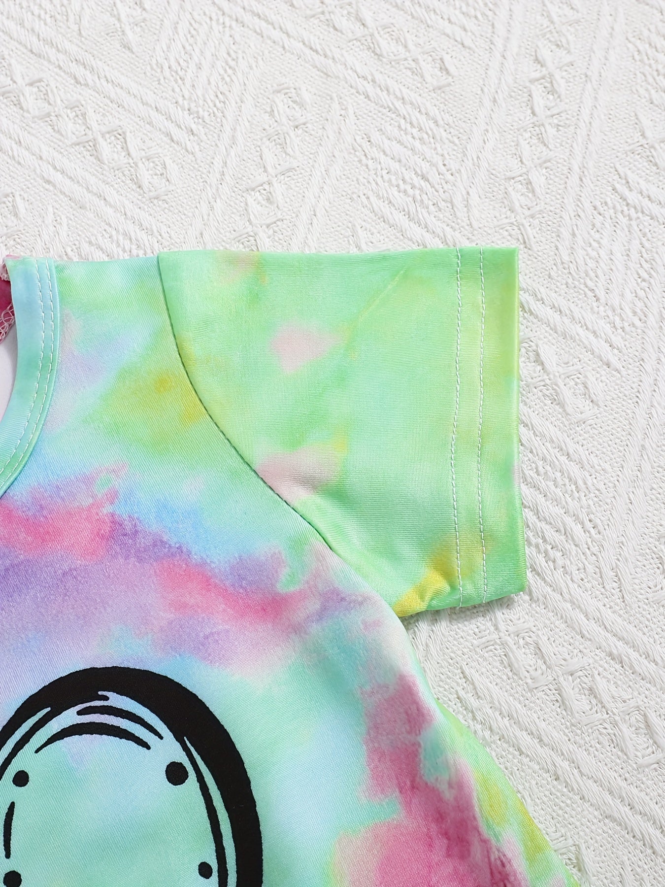 Tie Dye Baby Girl's T shirt Kid's Cartoon Top