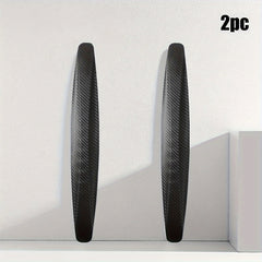 2pcs Car Anti-collision Strip Front Rear Bumper Carbon Fiber Soft Rubber