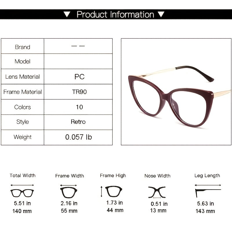 Tortoiseshell Block Frame Retro Clear Lens Light Blocking Glasses