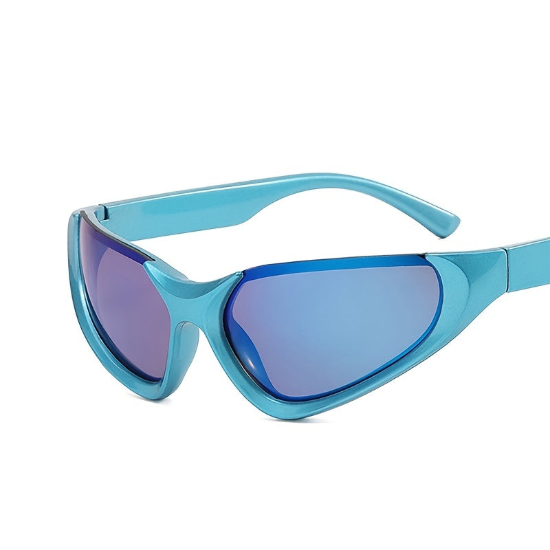 Futuristic Punk Y2K Semi-frame Concave Sunglasses