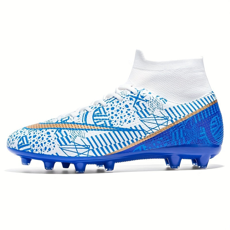 Boy's High Top Non Slip AG Football Cleat Comfy Outdoor Soccer Cleats