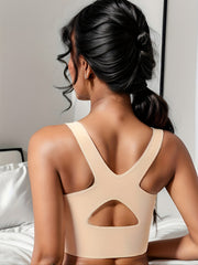 2pcs Lace Wireless Front Buckle Bras Women's Lingerie