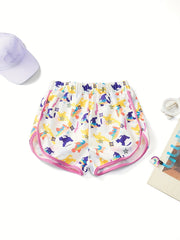 Girls Cartoon Animals Elastic Waist Sports Track