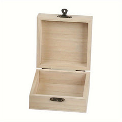 Vintage Wooden Jewelry Storage Box with Lock for Necklaces Earrings