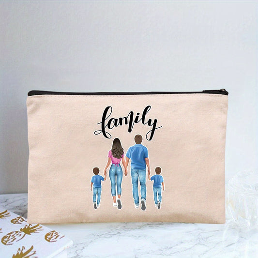 Girl Print Cosmetic Bag Adorable Roomy Zipper Makeup Pouch Travel Organizer