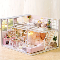 DIY Dollhouse 3D Puzzle Model with Furniture - Princess Bedroom Decor