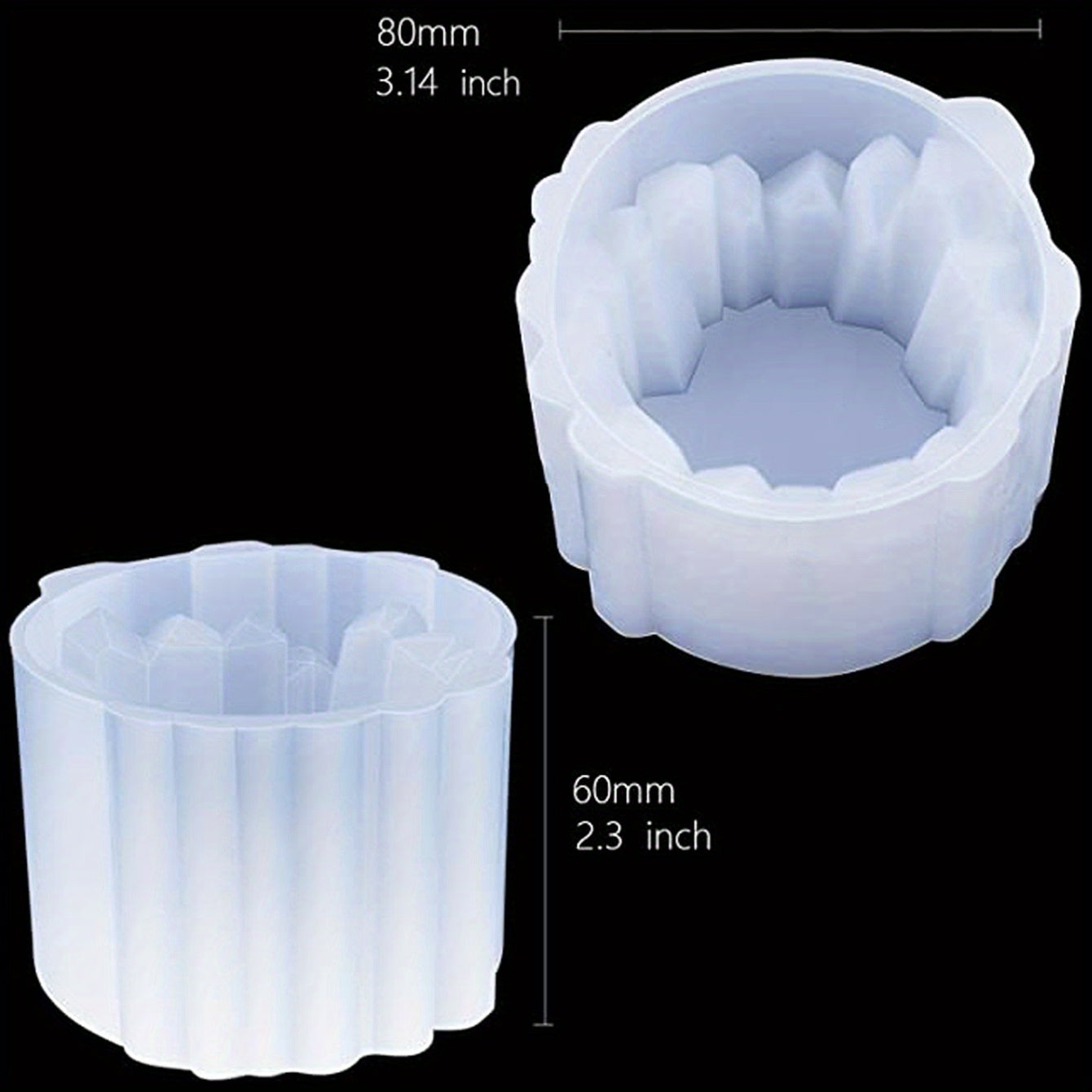 Crystal Candle Holder Resin Mold for DIY Jewelry Storage Box Crafts