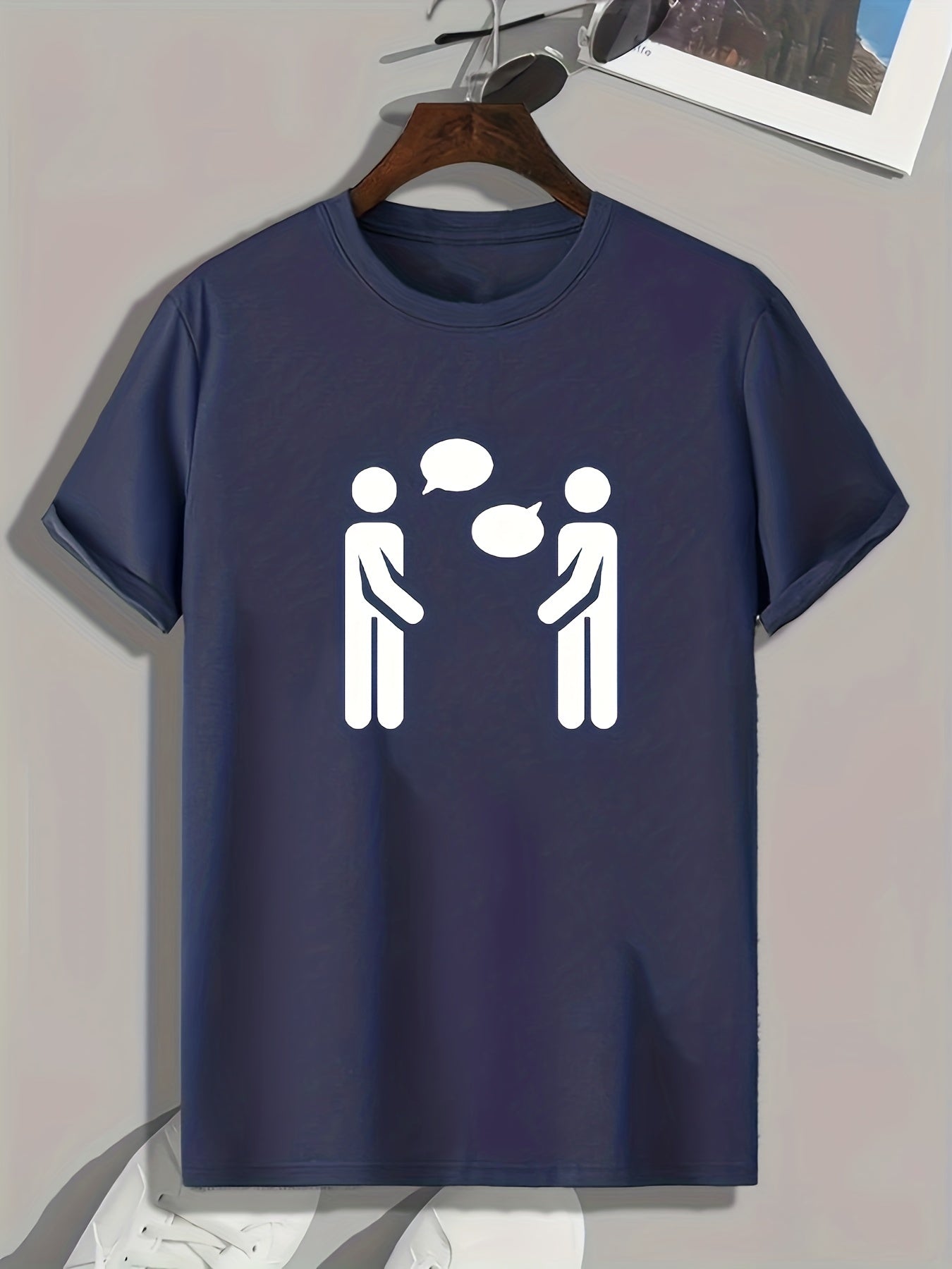 Pattern Print Men's Sports T-shirt Graphic Tee for Summer Outdoor Activities