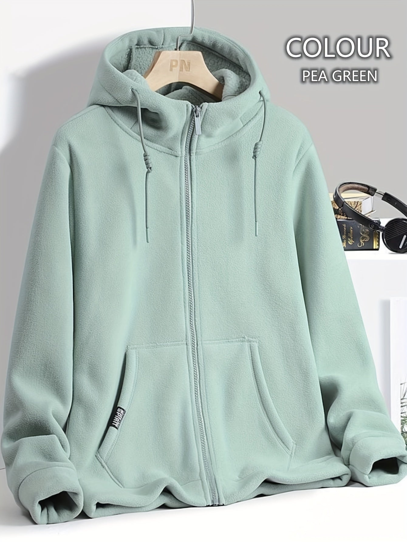Fleece Jacket Plus Velvet Warm Zipper Hooded Women's Casual Jacket