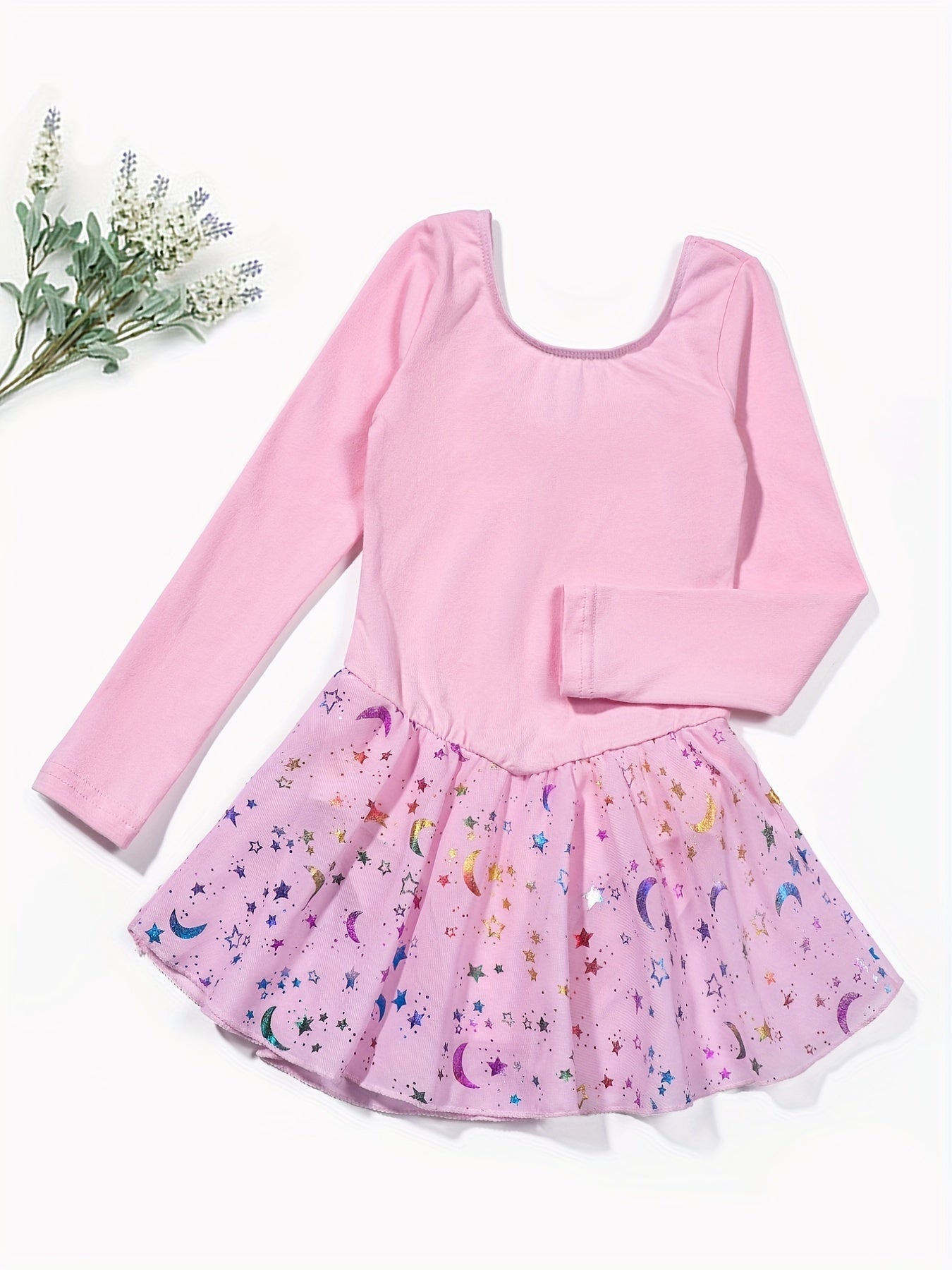 Girl's Starry Graphic Fancy Dance Dress Ballet Dress