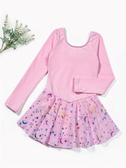 Girl's Starry Graphic Fancy Dance Dress Ballet Dress