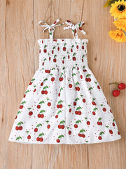 Girls Floral Print Strappy Sundress for Summer