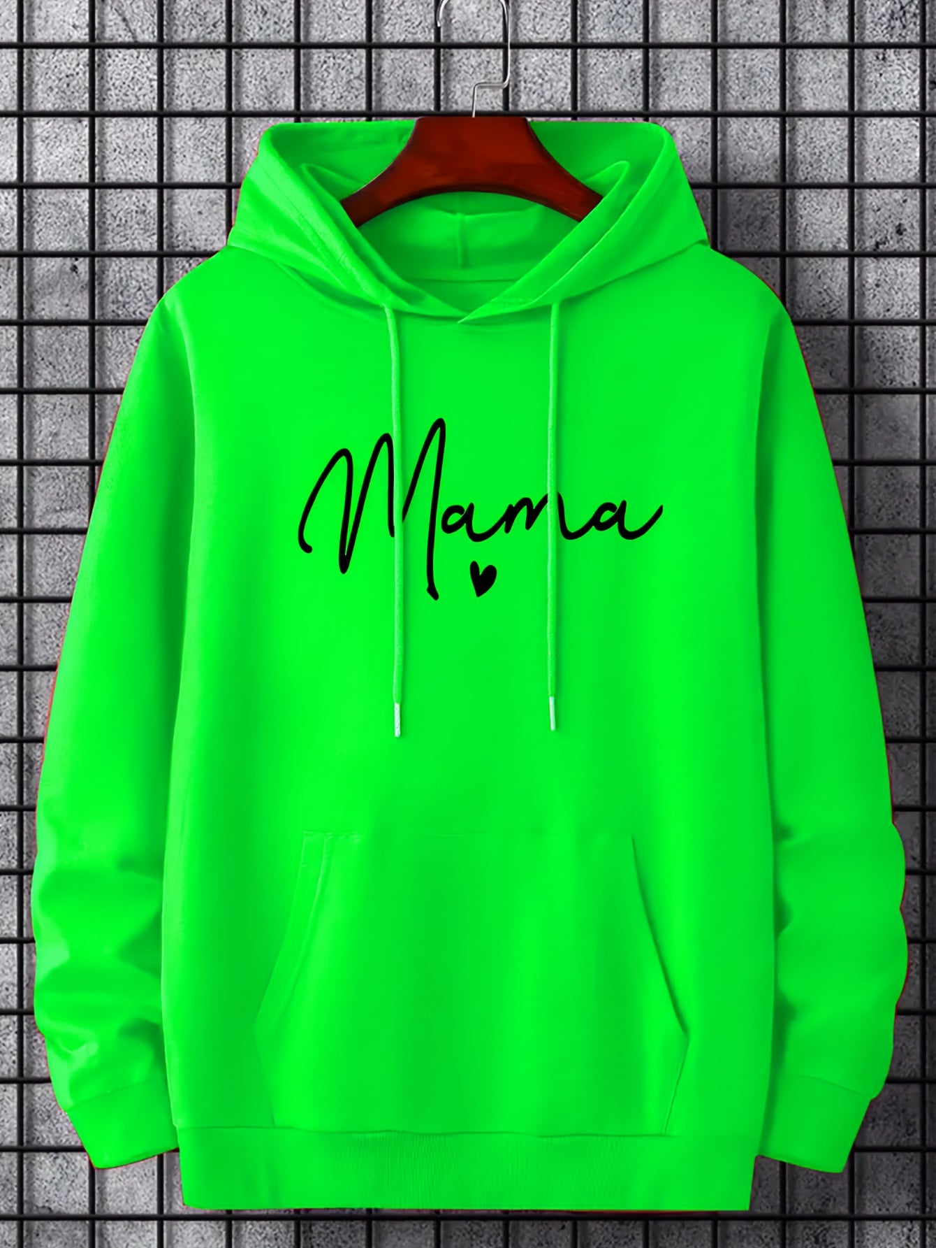 Mama Print Hoodies For Men Graphic Sweatshirt Kangaroo Pocket