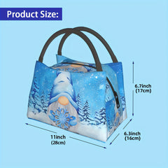 Winter Gnome Insulated Cooler Bag - Portable Thermal Lunch Tote