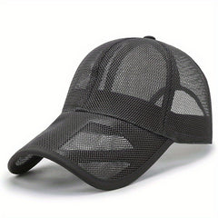 Hollow Out Brim Baseball Cap Summer Mesh Visor Cap for Hiking