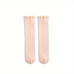 Baby Girls Lace Breathable Knee High Socks
