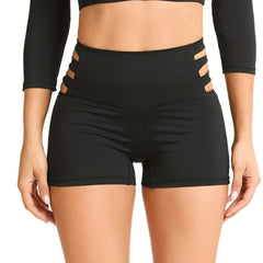 High Waist Swim Briefs Solid Boxer Swimsuit Bottoms