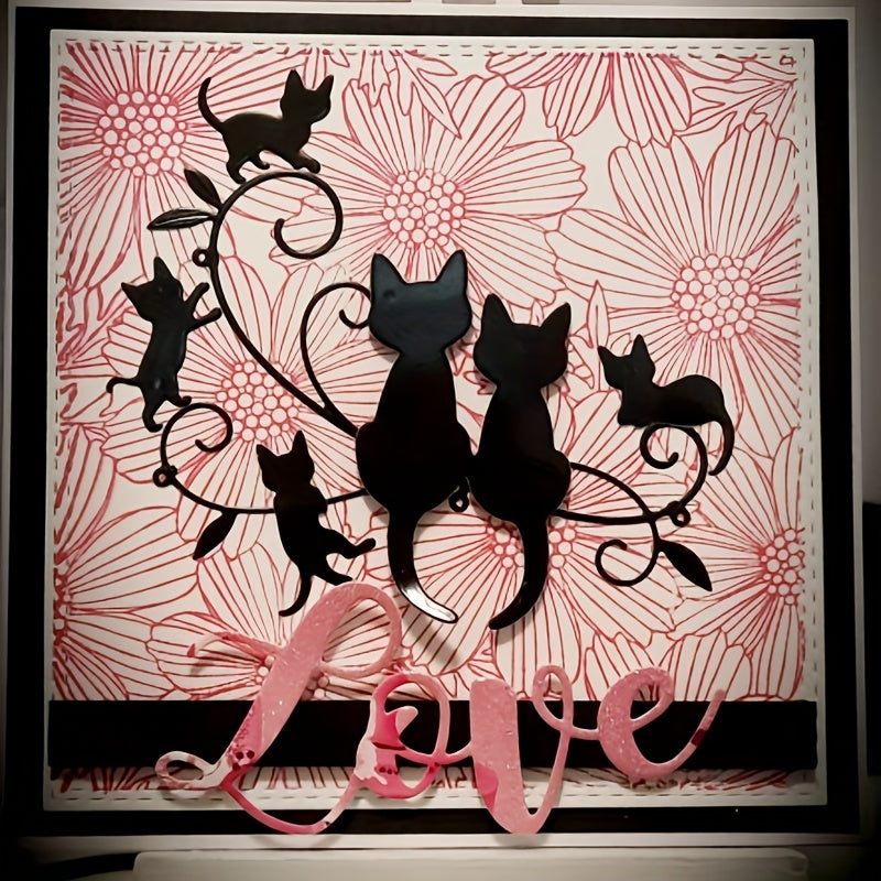 Cat Pattern Metal Die Cuts for Card Making DIY Scrapbooking Album Paper Crafts