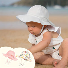 UPF 50 Baby Girl Sun Hat Adjustable Beach Hat