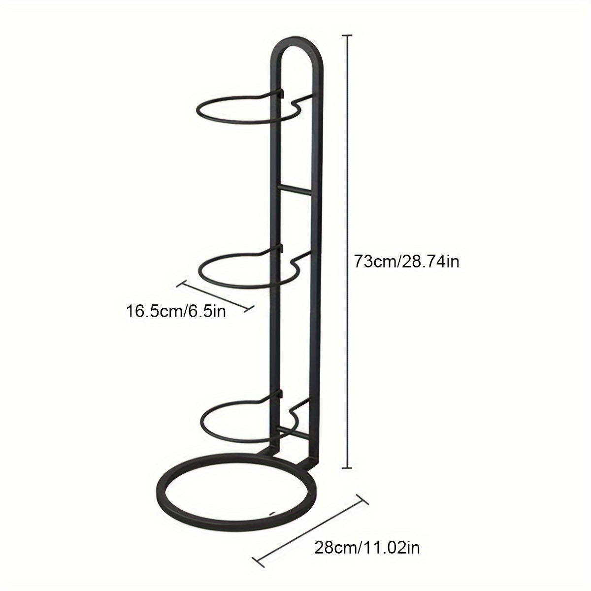 3-Layer Ball Storage Rack Carbon Steel Basketball Display Stand