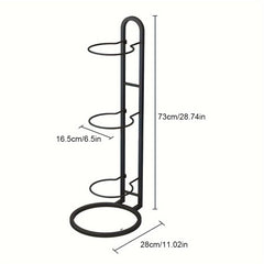 3-Layer Ball Storage Rack Carbon Steel Basketball Display Stand