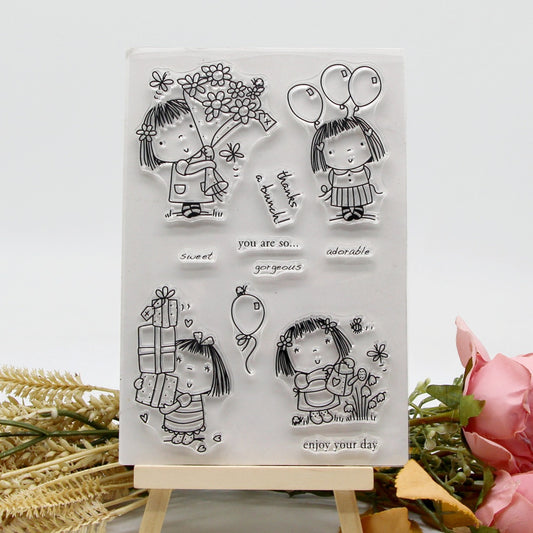 Girls Silicone Transparent Seal Stationery Seal For Kids