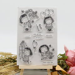 Girls Silicone Transparent Seal Stationery Seal For Kids