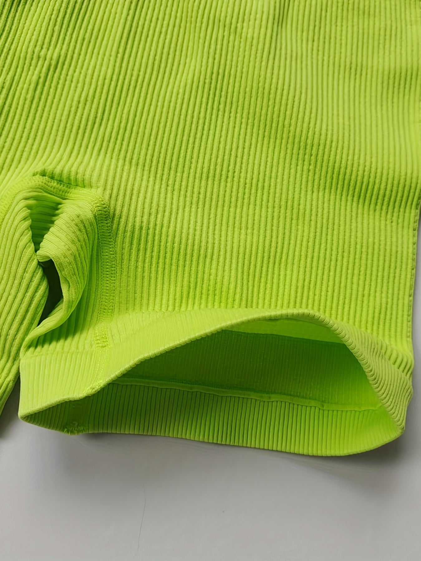 High Waist Ribbed Yoga Shorts Butt Lifting Sweat Absorbing Breathable Elastic