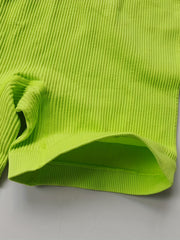 High Waist Ribbed Yoga Shorts Butt Lifting Sweat Absorbing Breathable Elastic