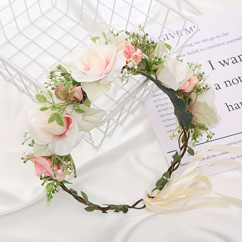 Children's Rose Wreath Hair Accessory for Wedding Party